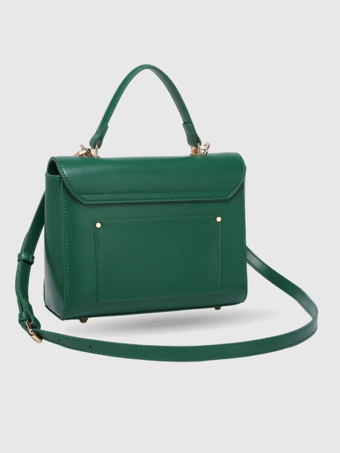 Women Elegant Dark green Satchel Handbag
