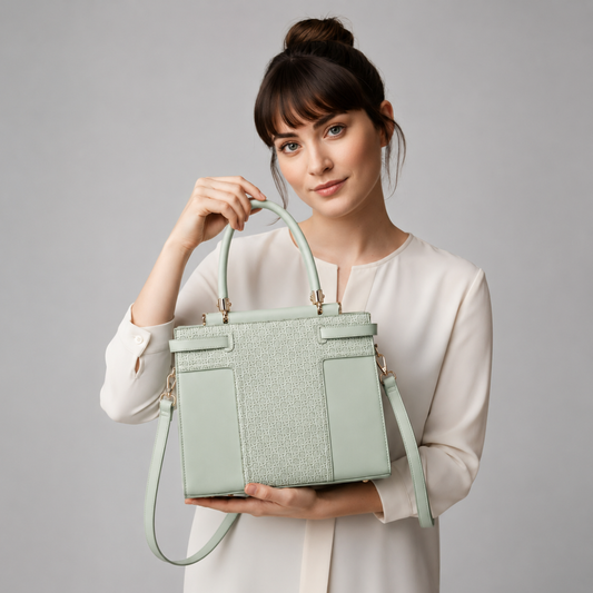 Premium Green Women Handbag with Adjustable Sling Strap