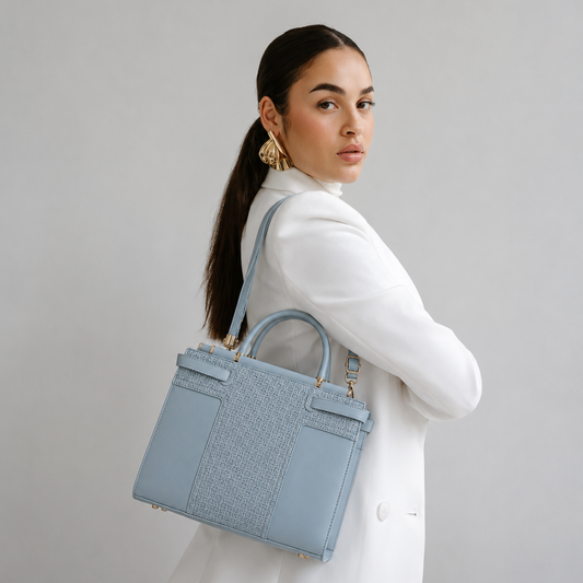 Premium Blue Women Handbag with Adjustable Sling Strap