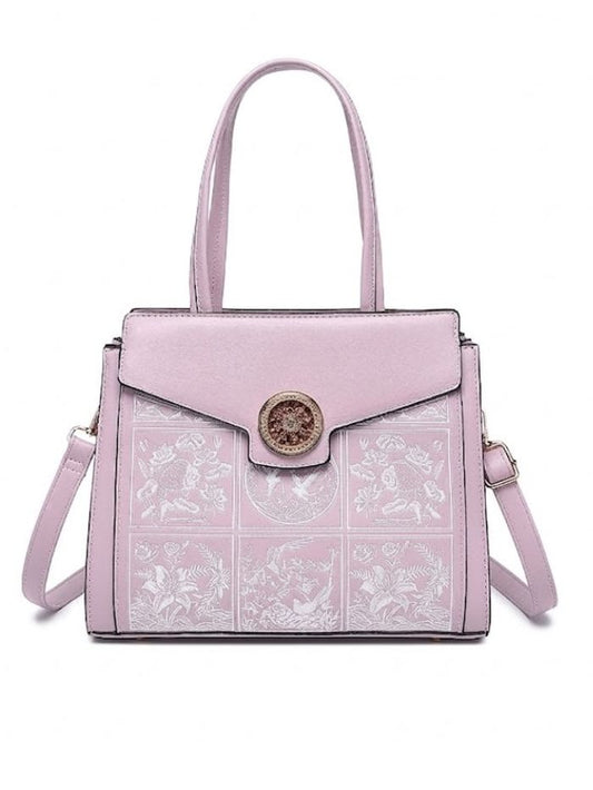 Premium Purple Women Handbag with Adjustable Sling Strap
