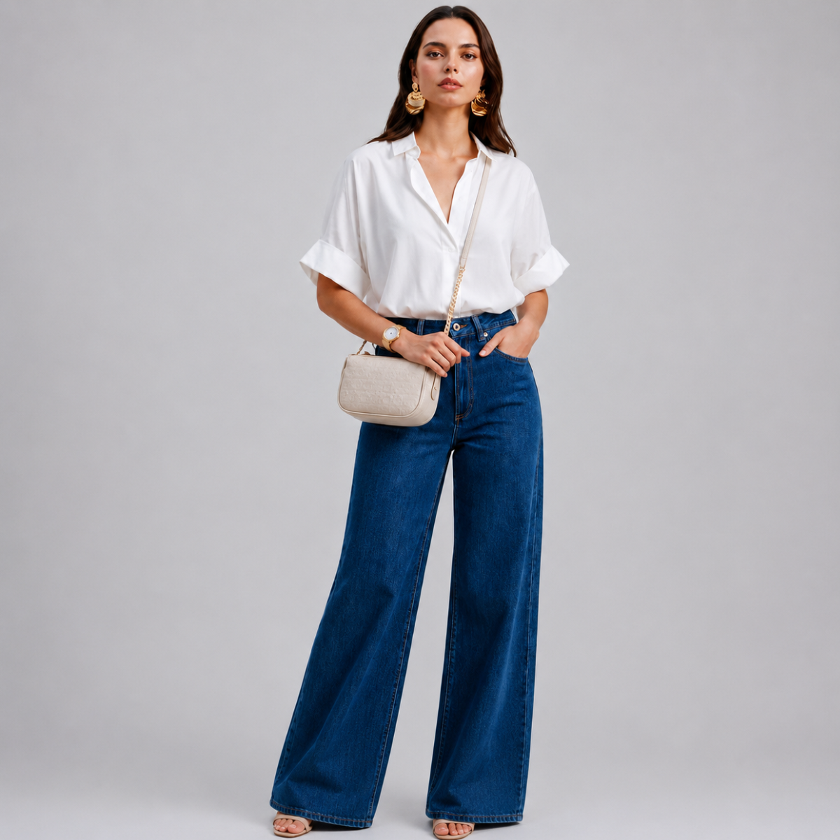 Elegant Off White Sling Bag for Women