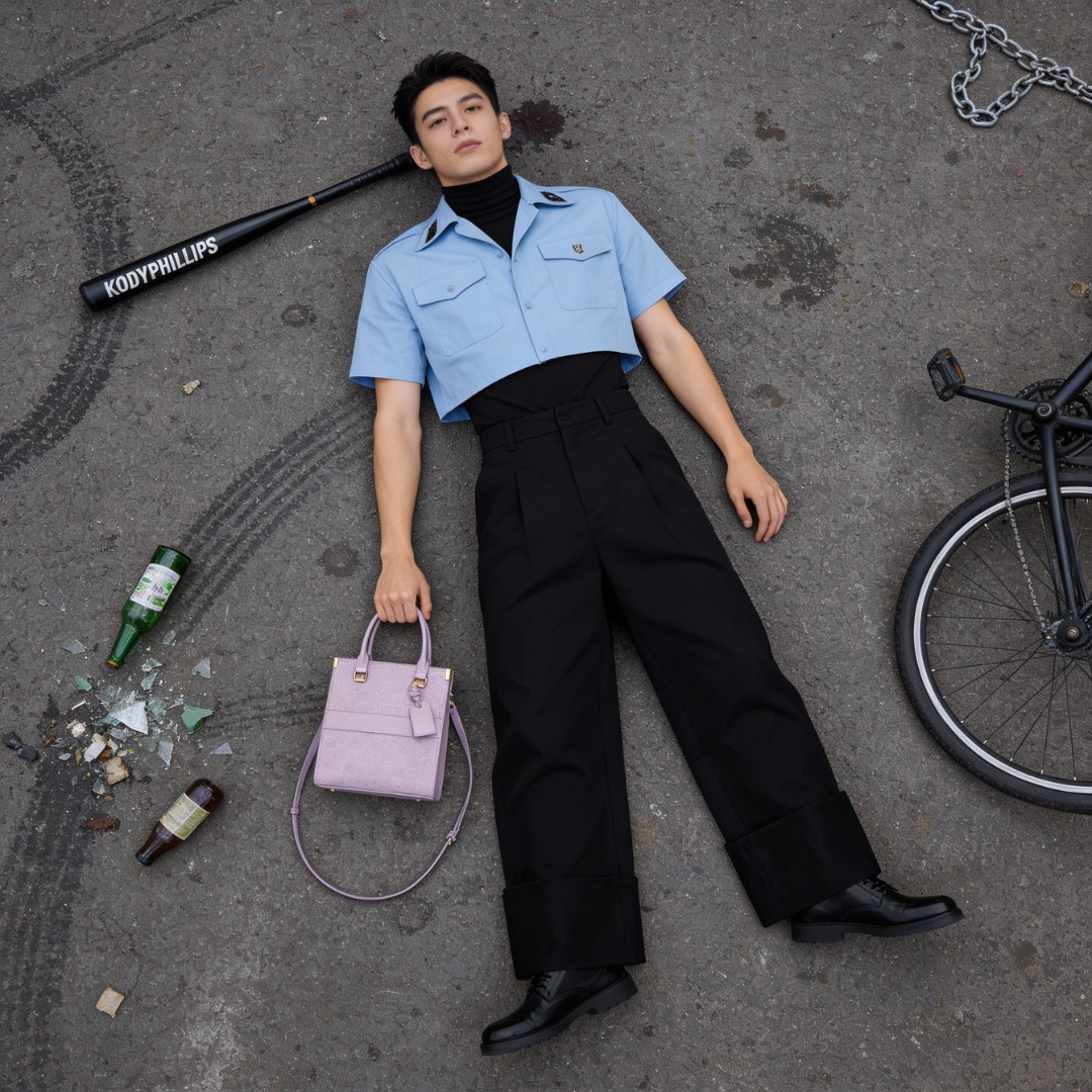 EMPORIO LARGE Purple TOTE BAG