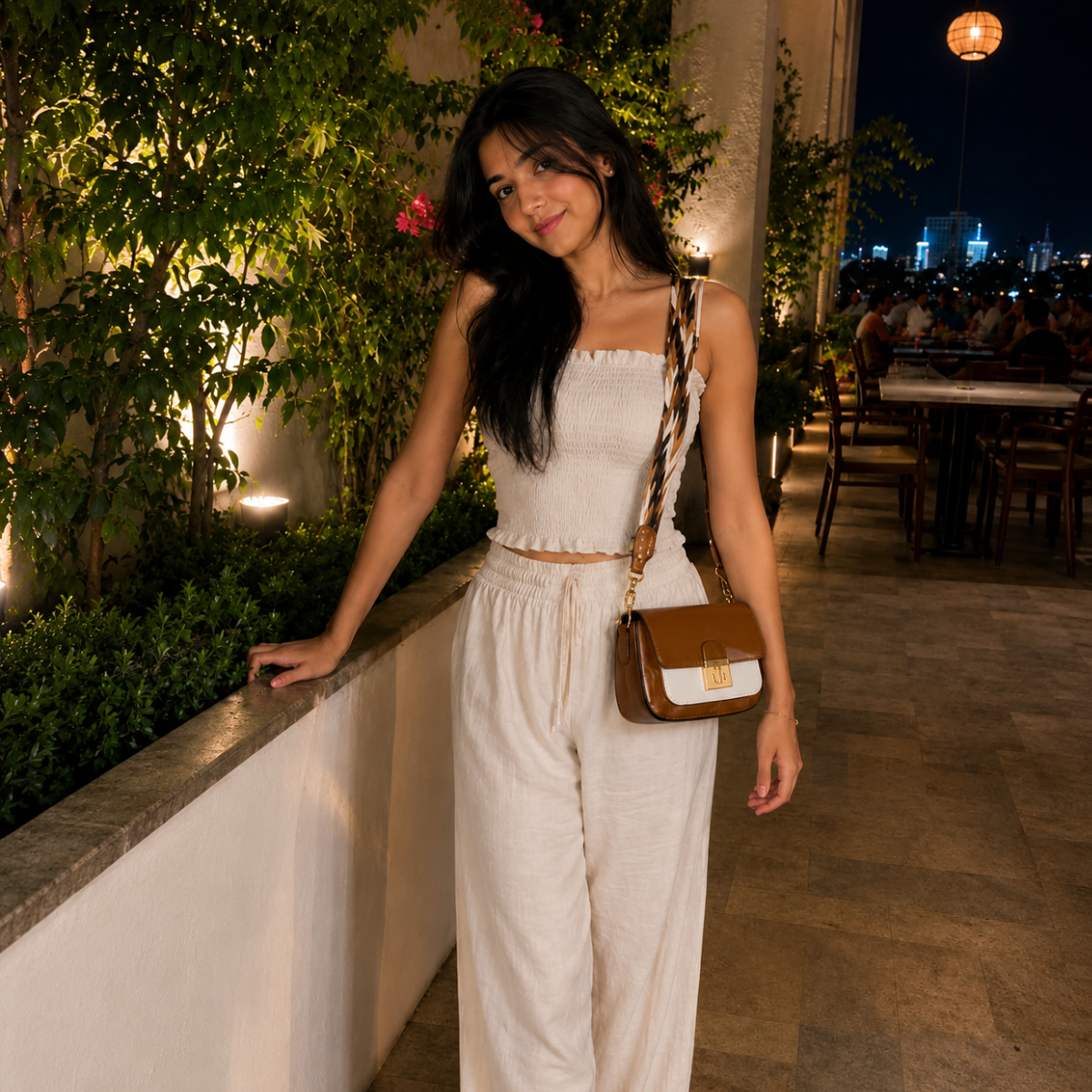Premium Brown Women Shoulder Bag with Chain Strap