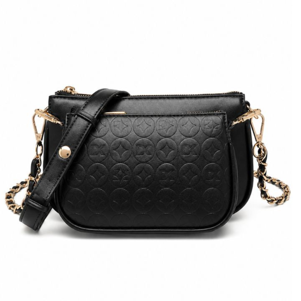 Elegant Black Quilted Sling Bag for Women