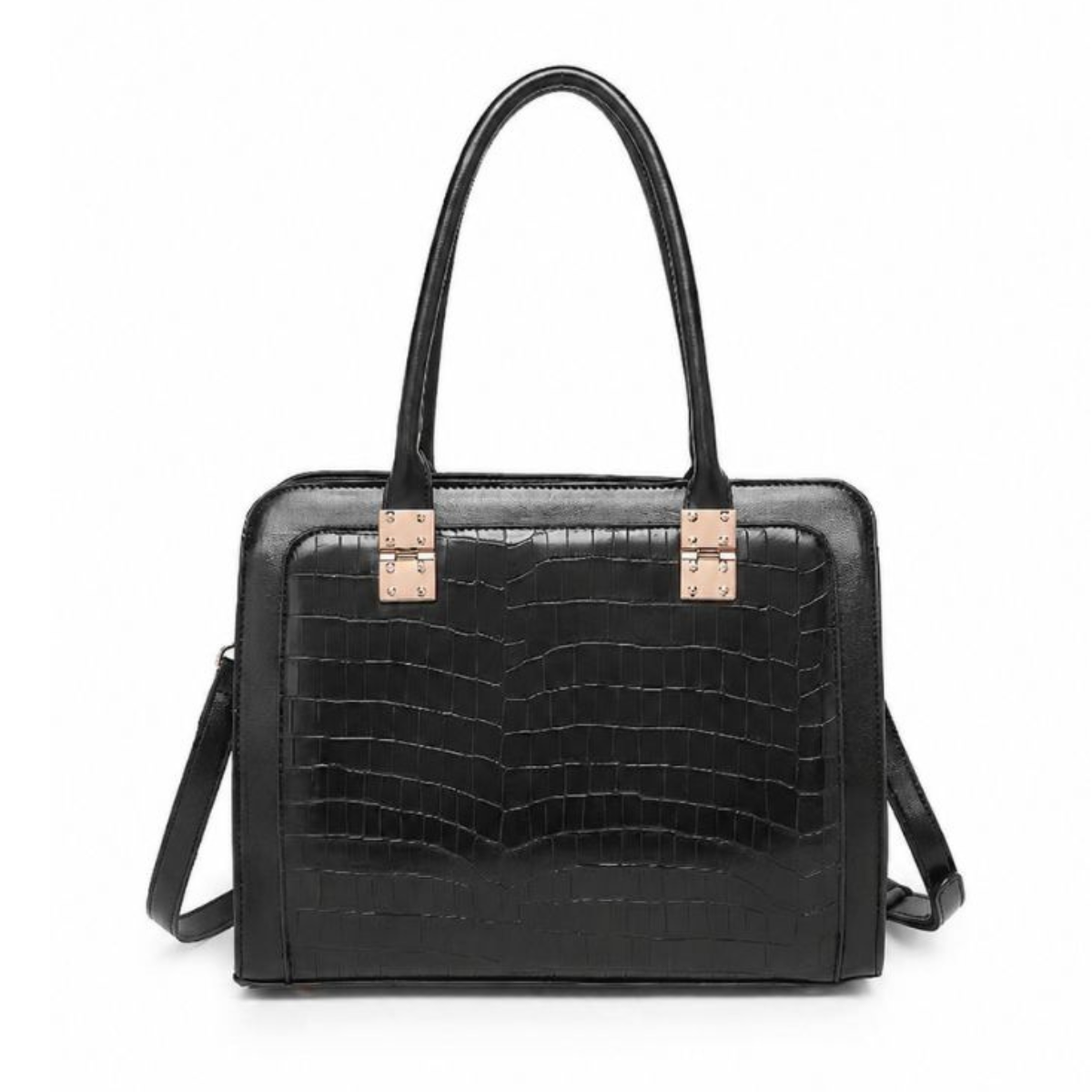 Premium Black Women Handbag with Adjustable Sling Strap