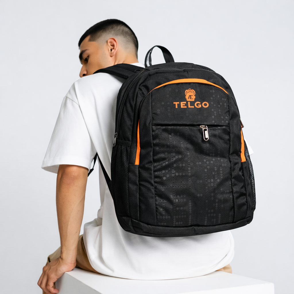TELGO Multipurpose Black Backpack for Office, School & Travel