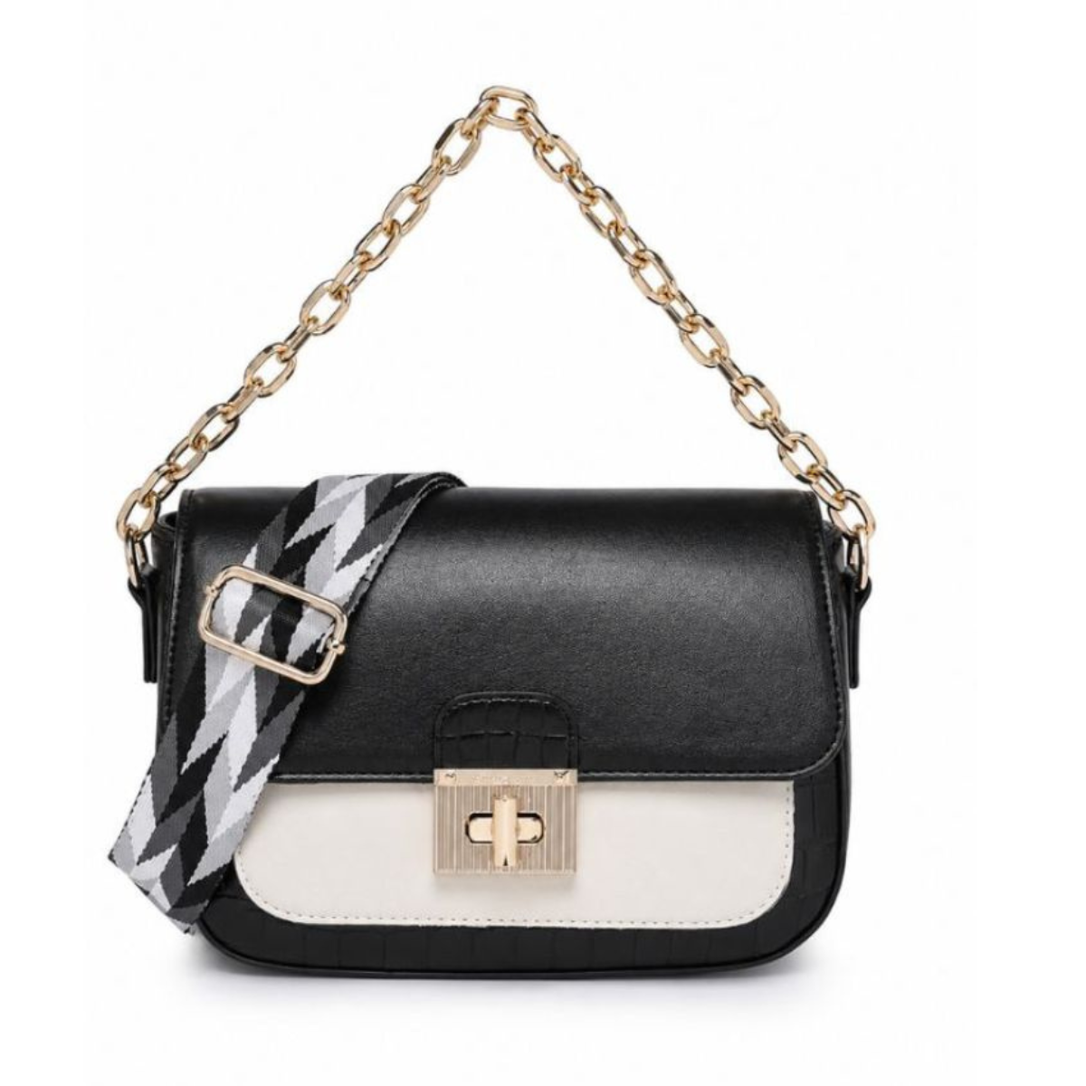 Premium Black Women Shoulder Bag with Chain Strap
