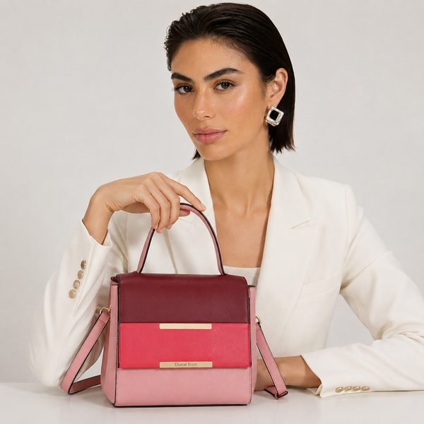 Premium Pink Women Shoulder Bag with Adjustable Sling Strap