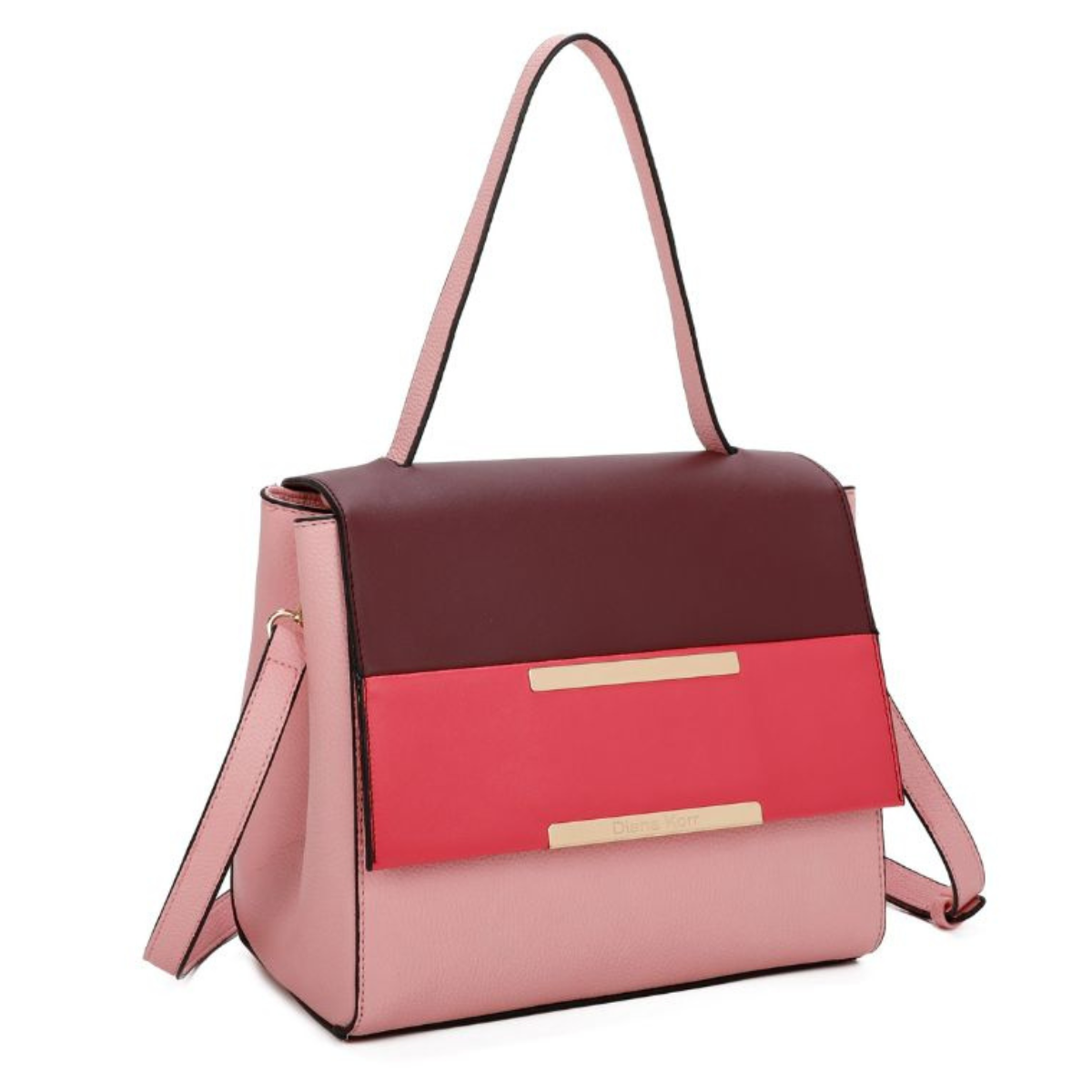 Premium Pink Women Shoulder Bag with Adjustable Sling Strap