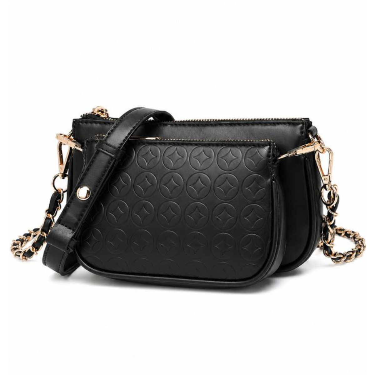 Elegant Black Quilted Sling Bag for Women