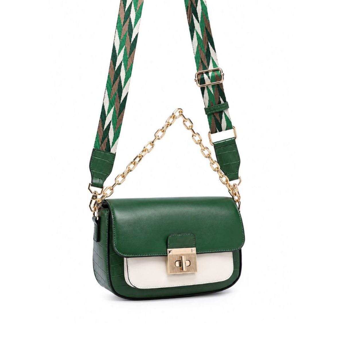 Luxury Green Chain Shoulder Bag for Women