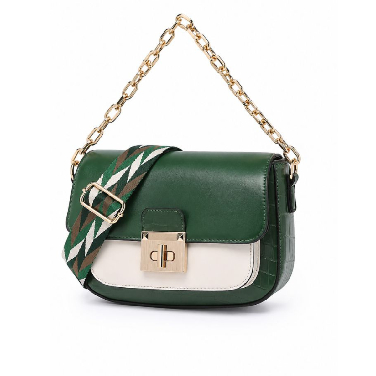 Luxury Green Chain Shoulder Bag for Women