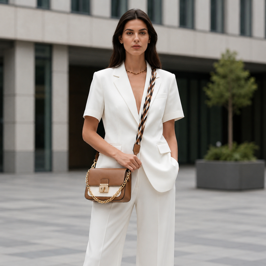 Elegant Tan Chain Shoulder Bag for Women