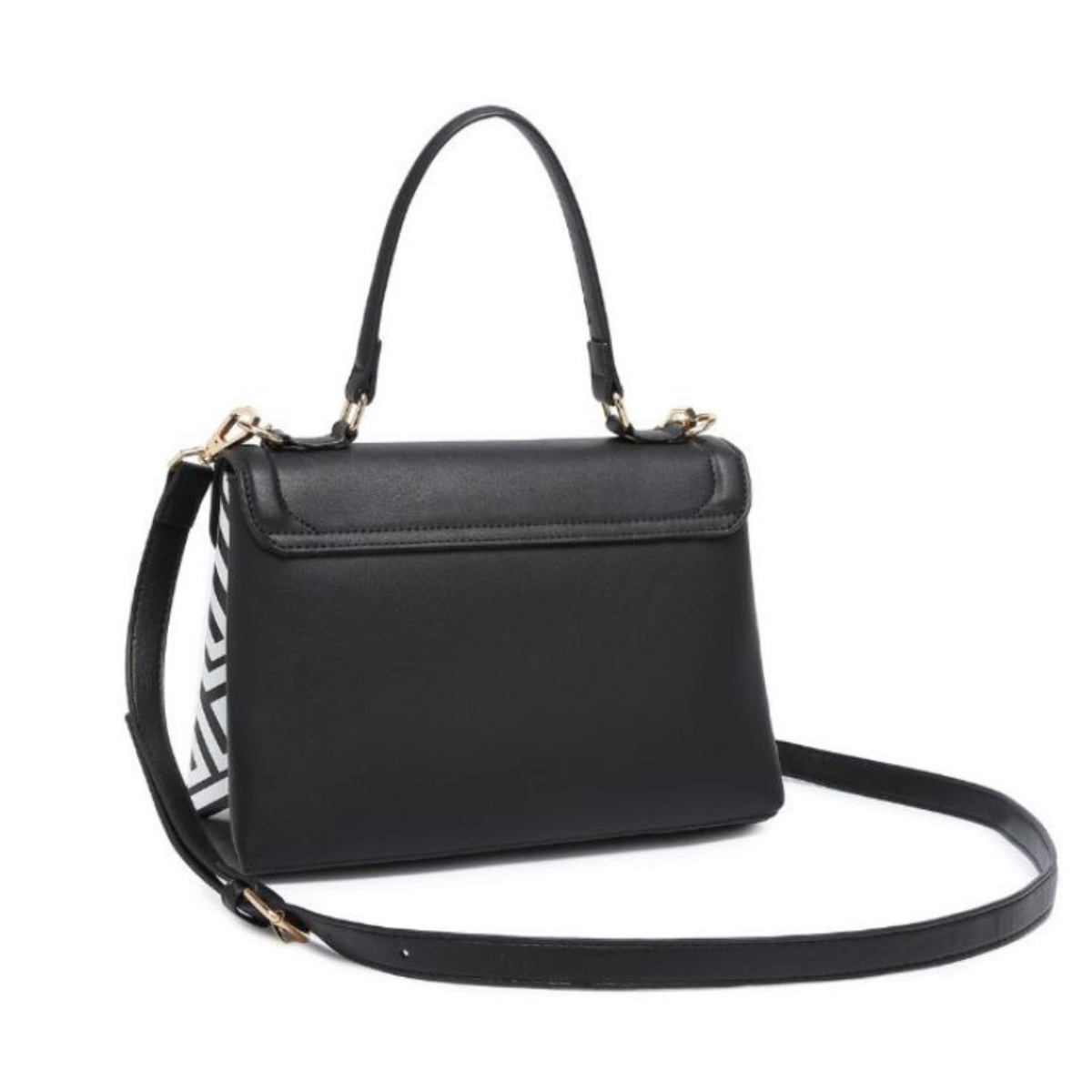 Elegant Black Printed Handbag for Women