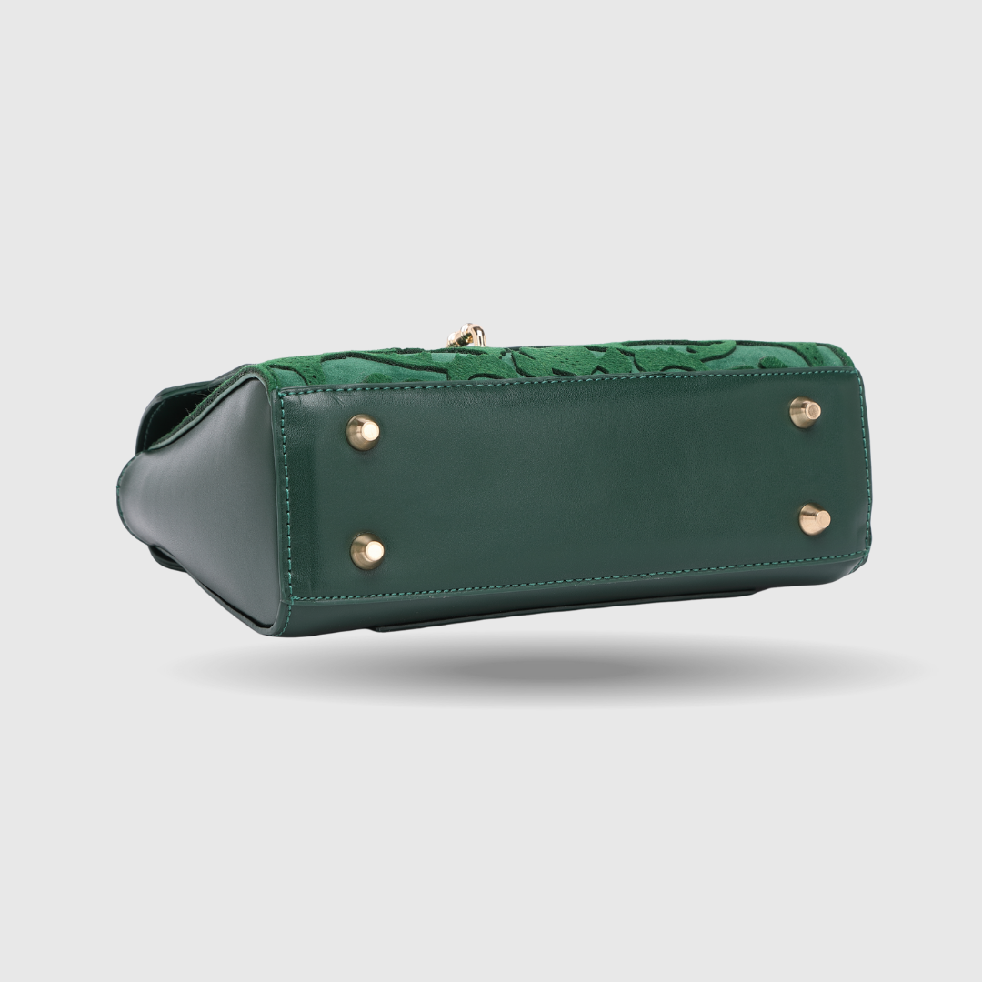 EMPORIO EMBOSSED MESSENGER Dark Green HANDBAG