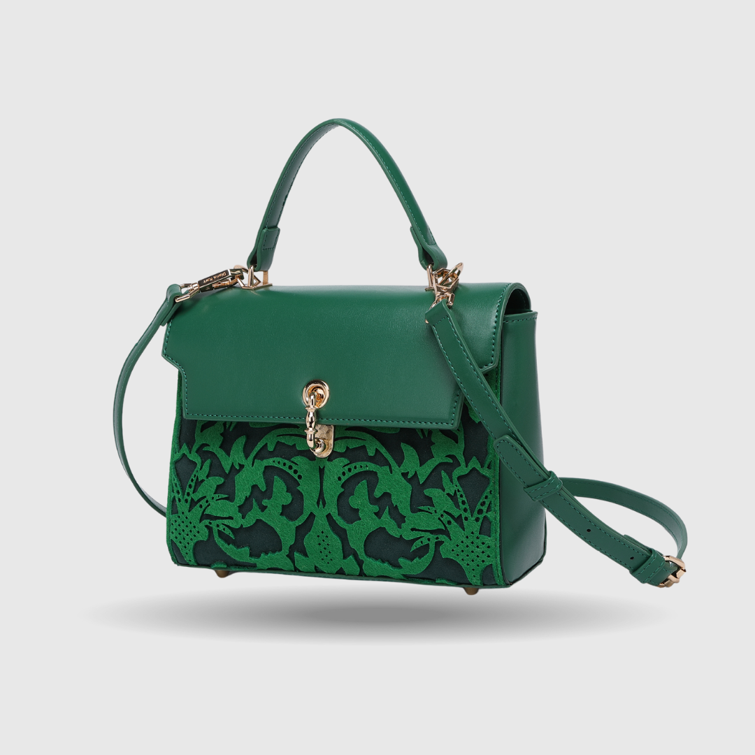 EMPORIO EMBOSSED MESSENGER Green HANDBAG