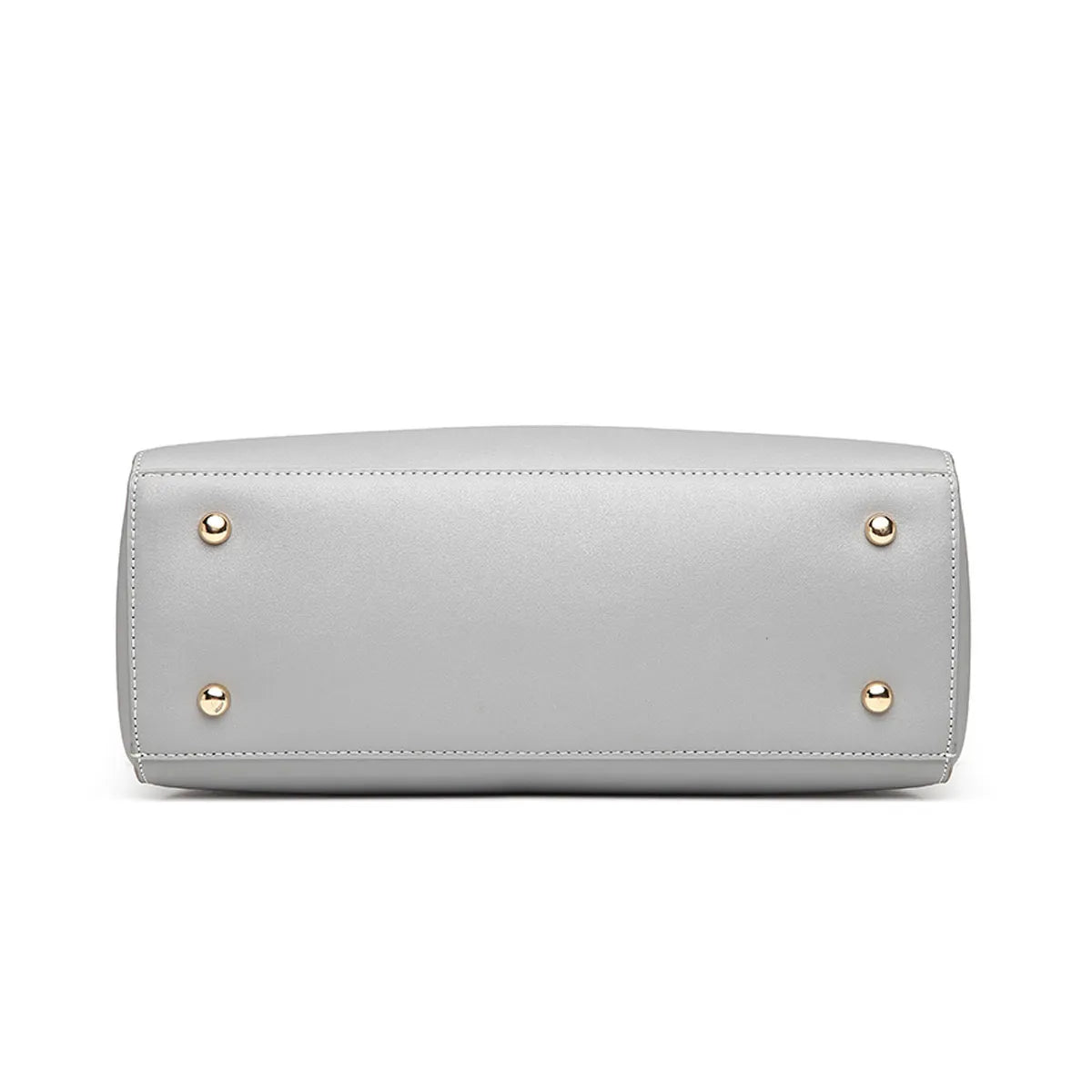 Grey Structured Top Handle Handbag for Women