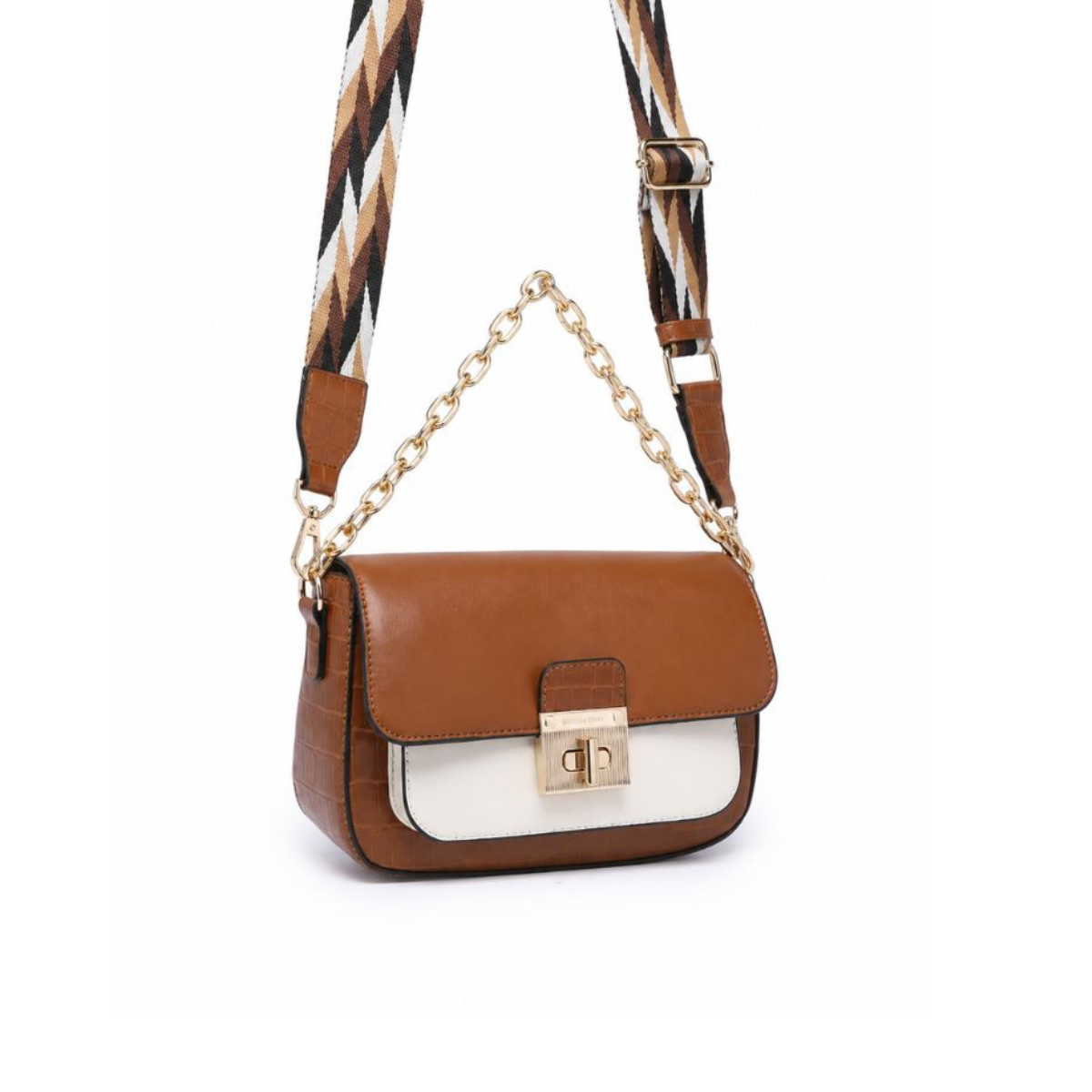 Premium Brown Women Shoulder Bag with Chain Strap