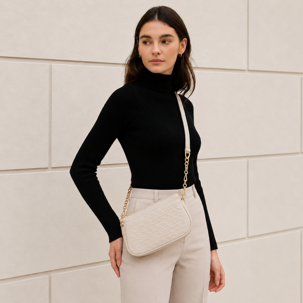 Elegant Off White Sling Bag for Women