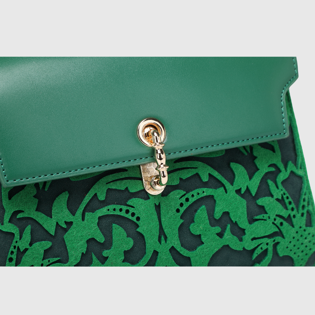 EMPORIO EMBOSSED MESSENGER Green HANDBAG