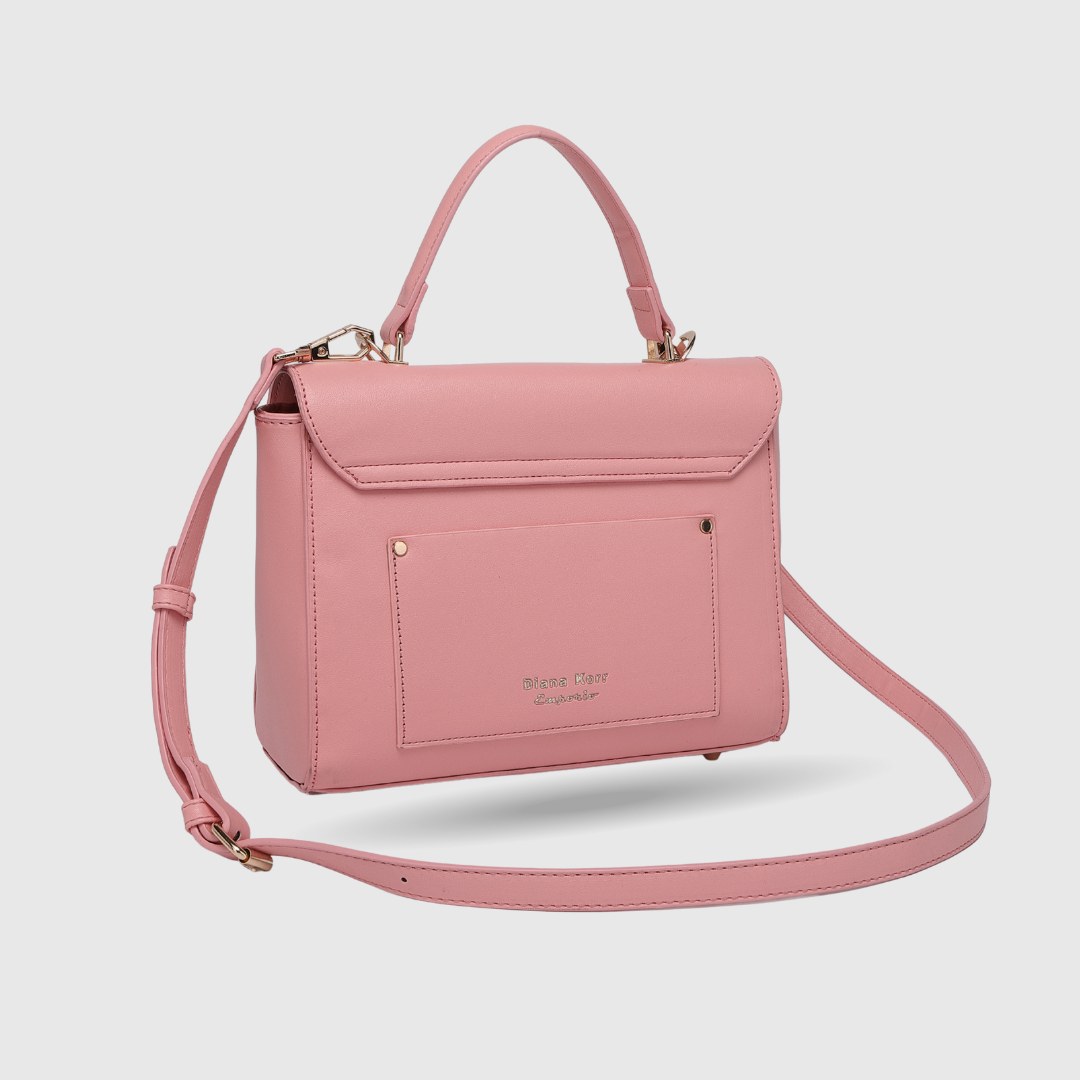 EMPORIO EMBOSSED MESSENGER Pink HANDBAG