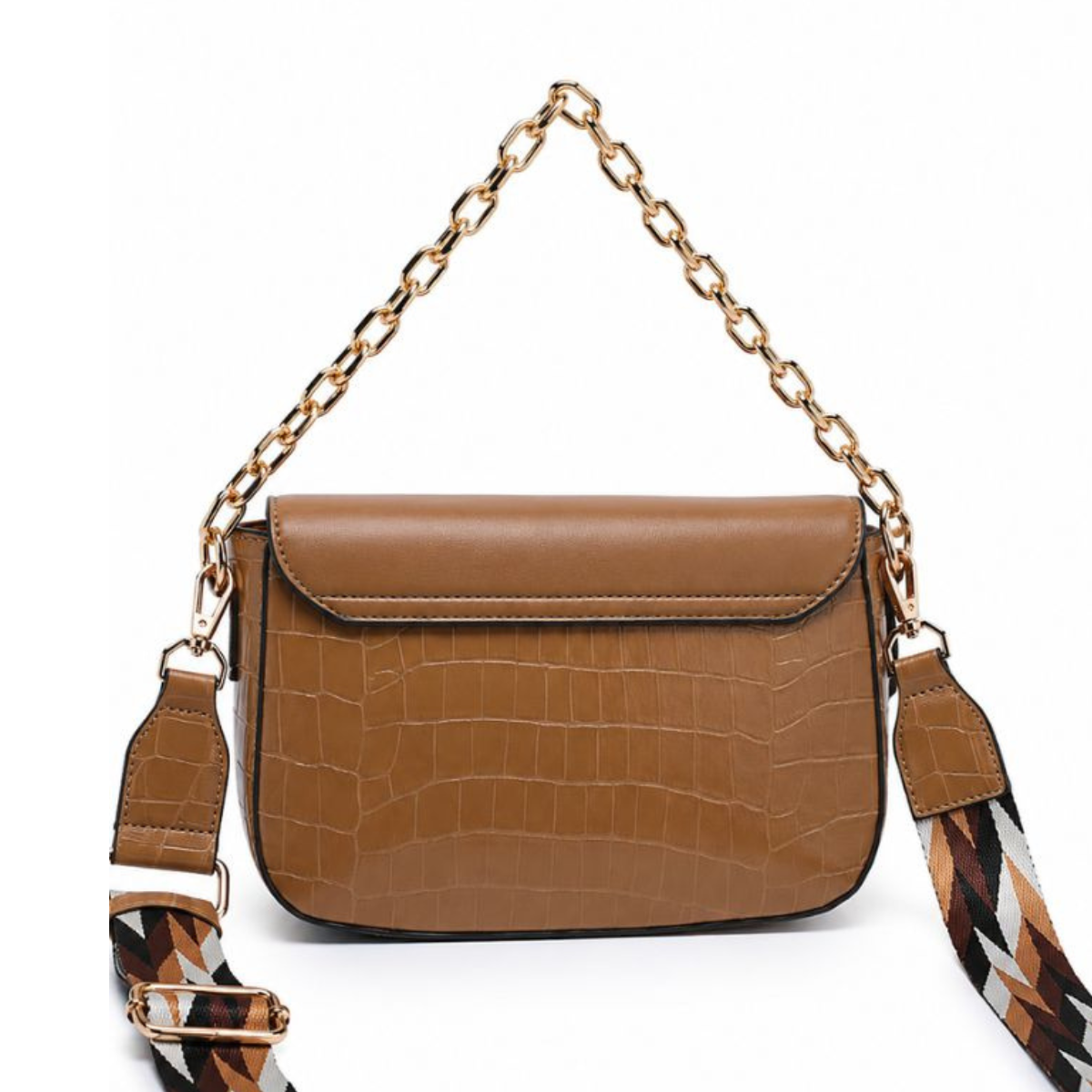 Elegant Tan Chain Shoulder Bag for Women