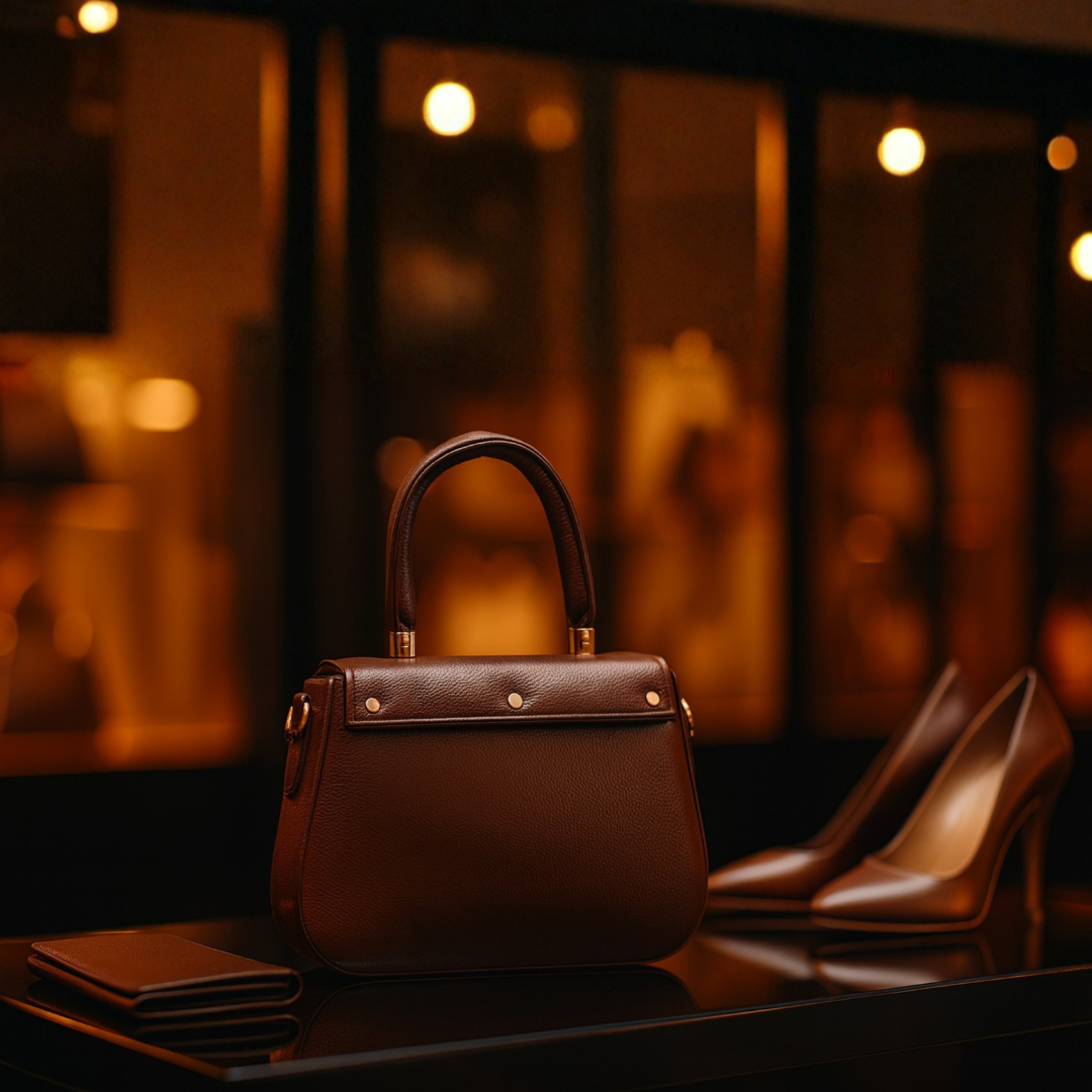 Elegant Brown Textured PU Leather Mini Shoulder & Sling Bag for Women